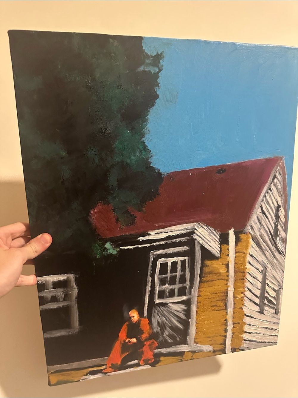 Hand-Painted Eminem Home Art Canvas Detroit painting 16x20